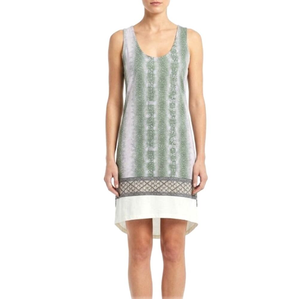 10 Crosby Derek Lam Snake Print Mini Shift Dress Women's M Green Pink